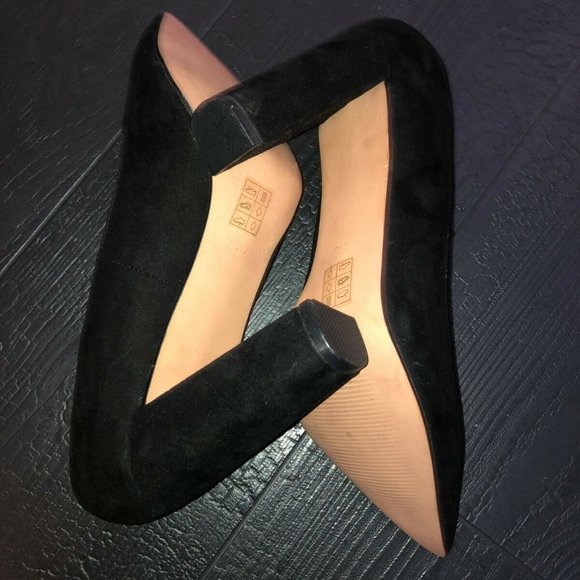 ASOS Pump Block Heels 4" Black Pointed Toes - Picture 4 of 9